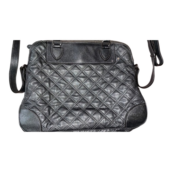 Marc Jacobs Metallic Silver Charcoal Quilted Satchel Convertible - Picture 8 of 13